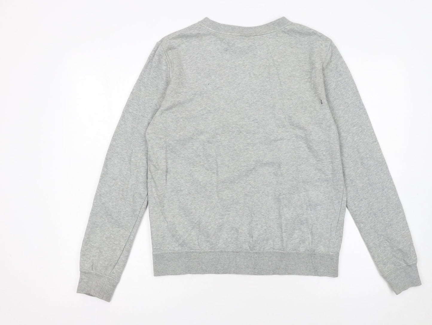 Nike Womens Grey Logo Crew Neck Pullover Sweatshirt Size S