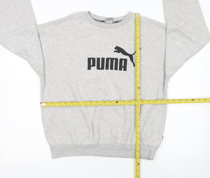 Puma Women's Grey Crew Neck Pullover Sweatshirt Size 12