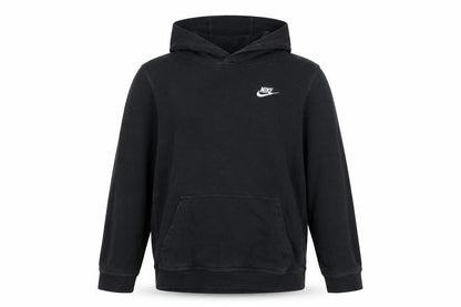 Front view of Nike boys’ black pullover hoodie xl fleece hooded sweatshirt