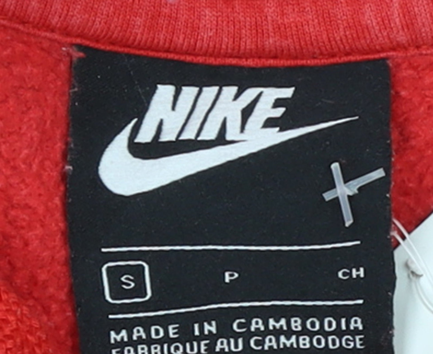 Nike Men’s Red Pullover Hoodie Small Cotton Fleece Classic Style
