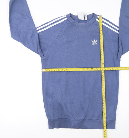 Adidas Men's Blue Crew Neck Pullover Sweatshirt XS