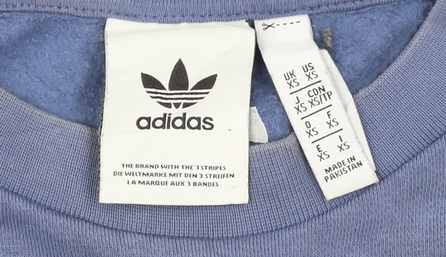 Adidas Men's Blue Crew Neck Pullover Sweatshirt XS