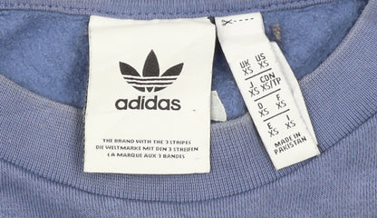 Adidas Men's Blue Crew Neck Pullover Sweatshirt XS