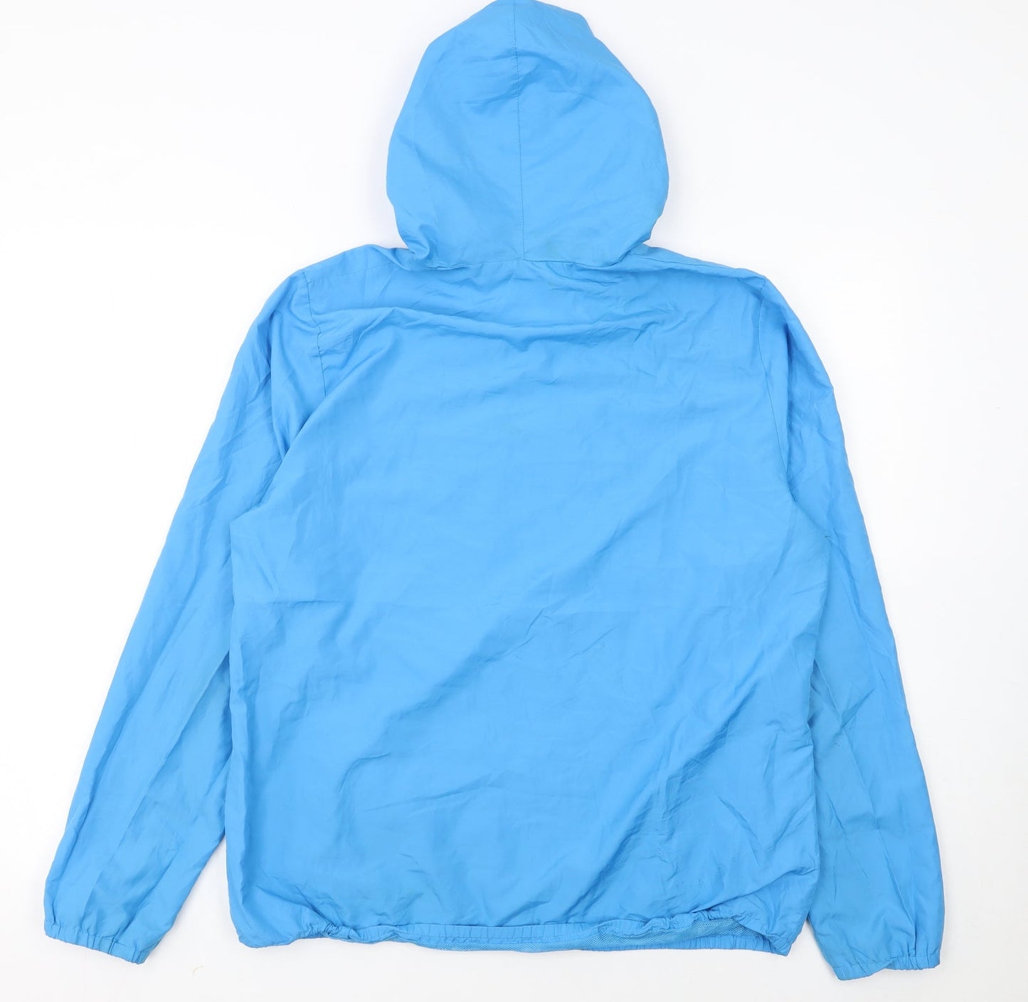 Reebok Womens Blue Hooded Windbreaker Jacket Size 16 Lightweight Activewear