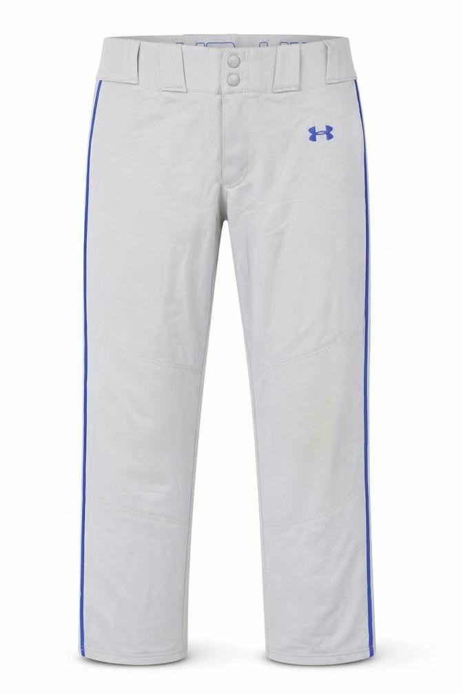 Under Armour Boys Grey XL Baseball Track Pants HeatGear