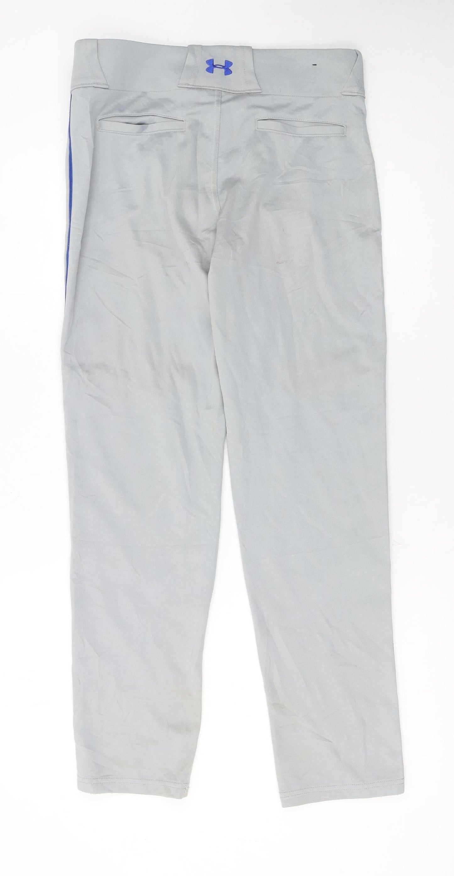Under Armour Boys Grey XL Baseball Track Pants HeatGear