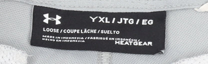 Under Armour Boys Grey XL Baseball Track Pants HeatGear