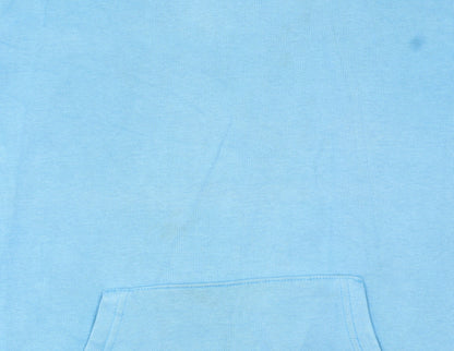 Adidas Men's Blue XS Pullover Hoodie with Logo and Pockets