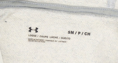 Under Armour Women's Grey Small Pullover Hoodie Loose Fit Sweatshirt