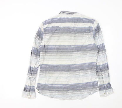 Marc O’Polo Women Blue Striped Button-Up Cotton Shirt S