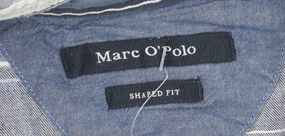 Marc O’Polo Women Blue Striped Button-Up Cotton Shirt S