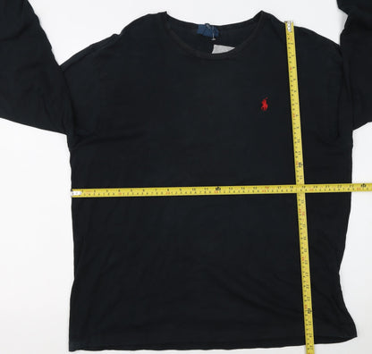 Polo Ralph Lauren Men's Black Long Sleeve Cotton T-Shirt L