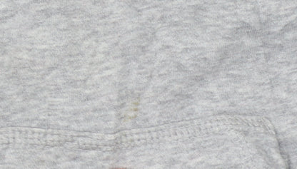Reebok Men Grey Pullover Hoodie L Logo Fleece Sportswear