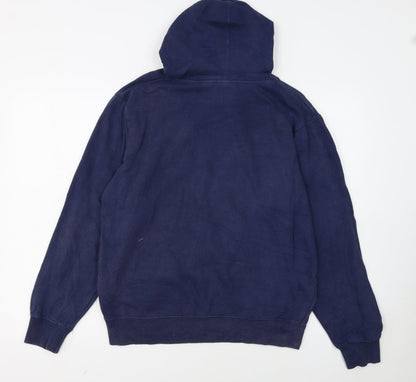 FILA Men's Blue Pullover Hoodie Size S Graphic Sports Fleece