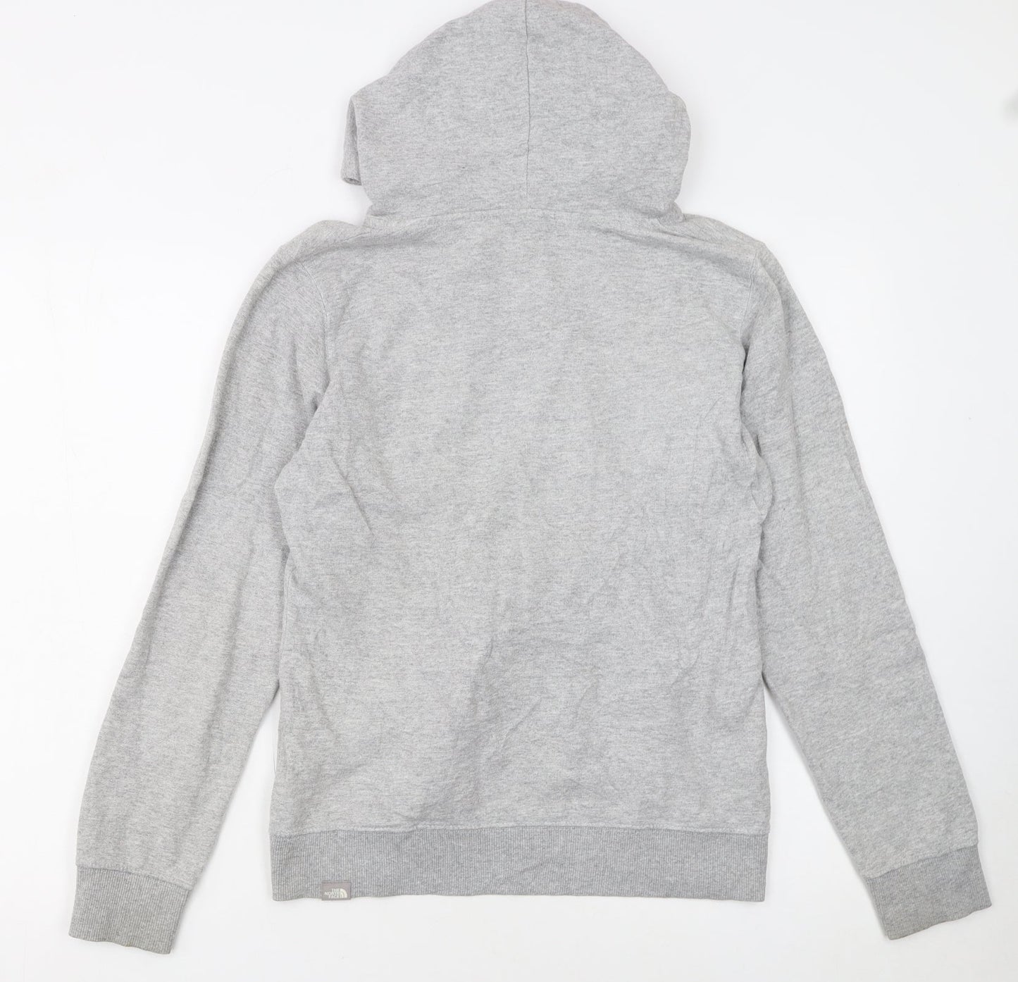 The North Face Womens Grey Pullover Hoodie Size M Logo Print