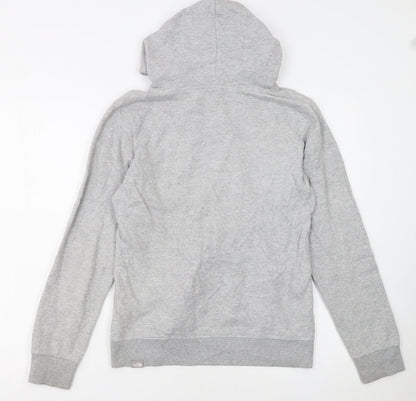 The North Face Womens Grey Pullover Hoodie Size M Logo Print