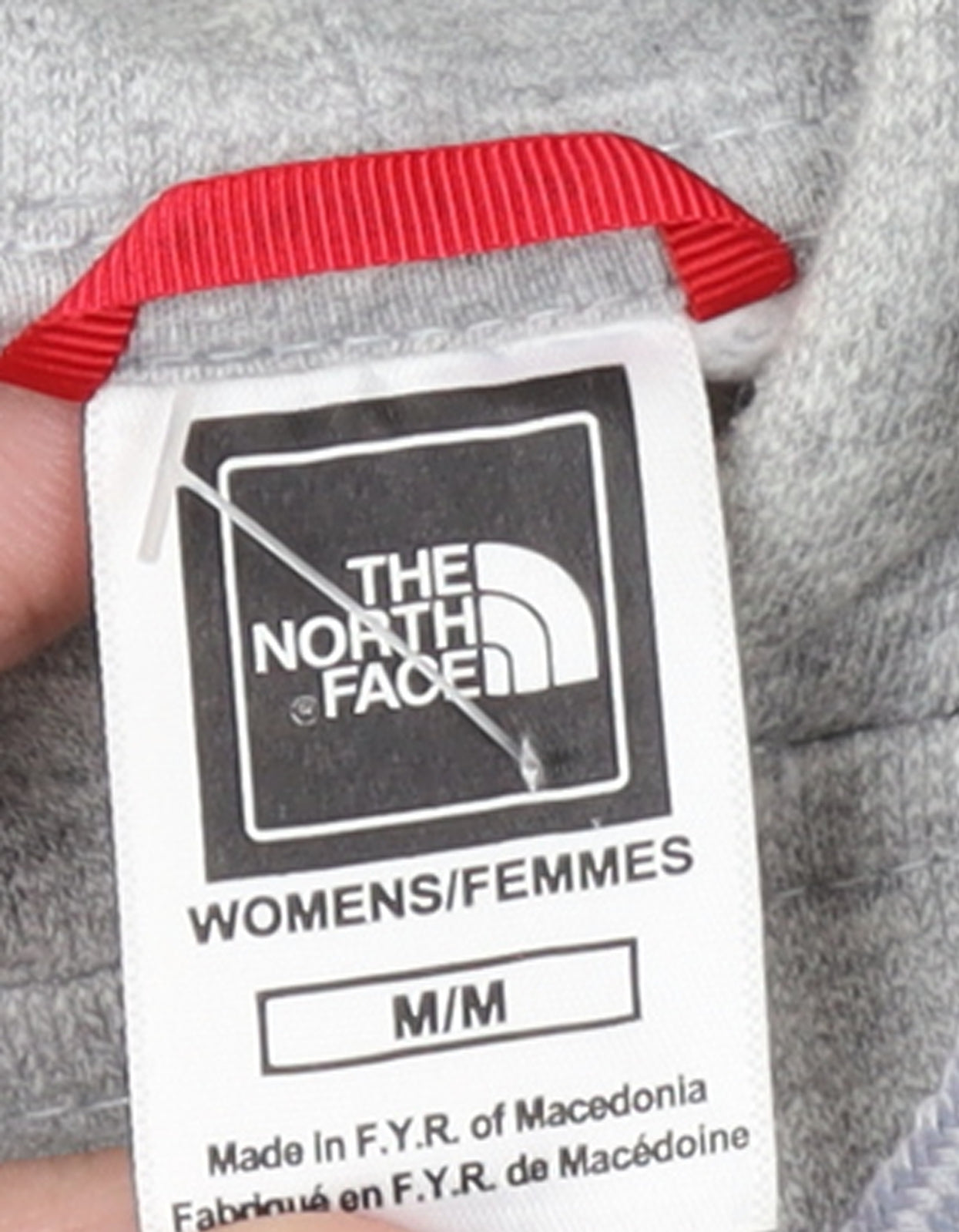 The North Face Womens Grey Pullover Hoodie Size M Logo Print