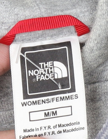 The North Face Womens Grey Pullover Hoodie Size M Logo Print