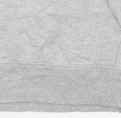The North Face Womens Grey Pullover Hoodie Size M Logo Print