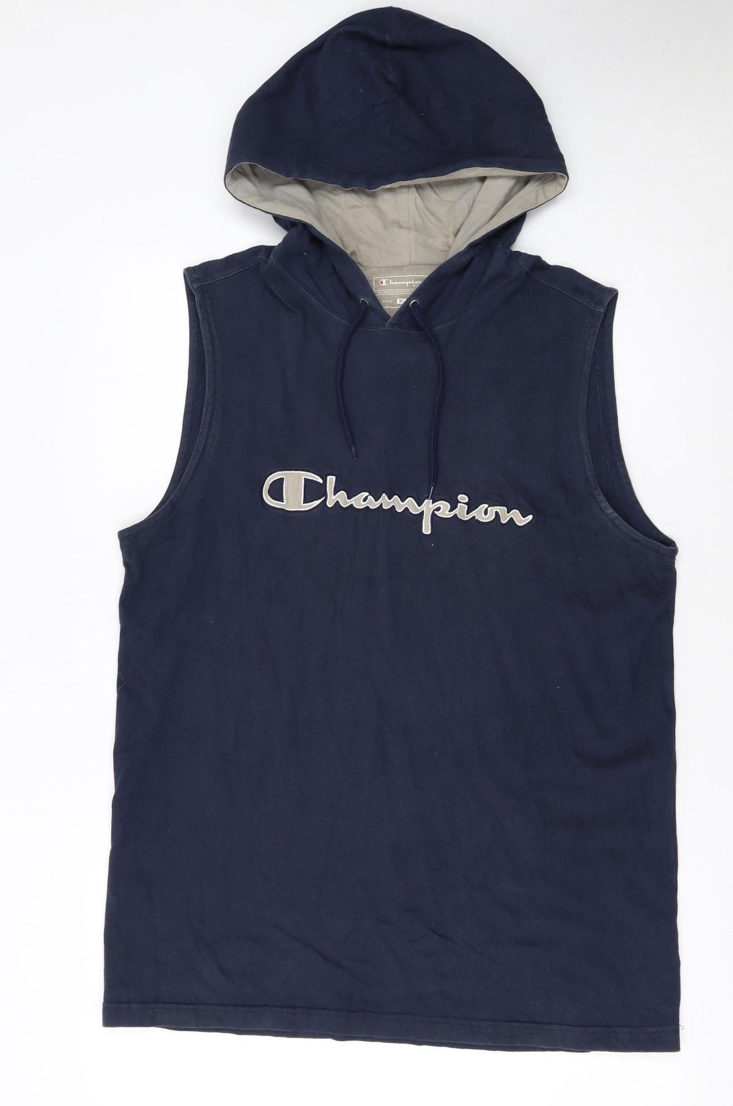 Champion Men's Blue Sleeveless Hoodie Vest XL Athletic Fit