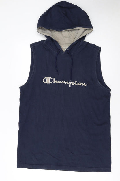 Champion Men's Blue Sleeveless Hoodie Vest XL Athletic Fit