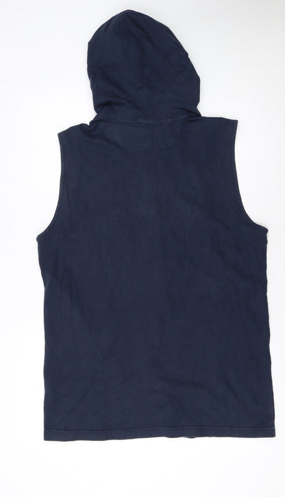 Champion Men's Blue Sleeveless Hoodie Vest XL Athletic Fit