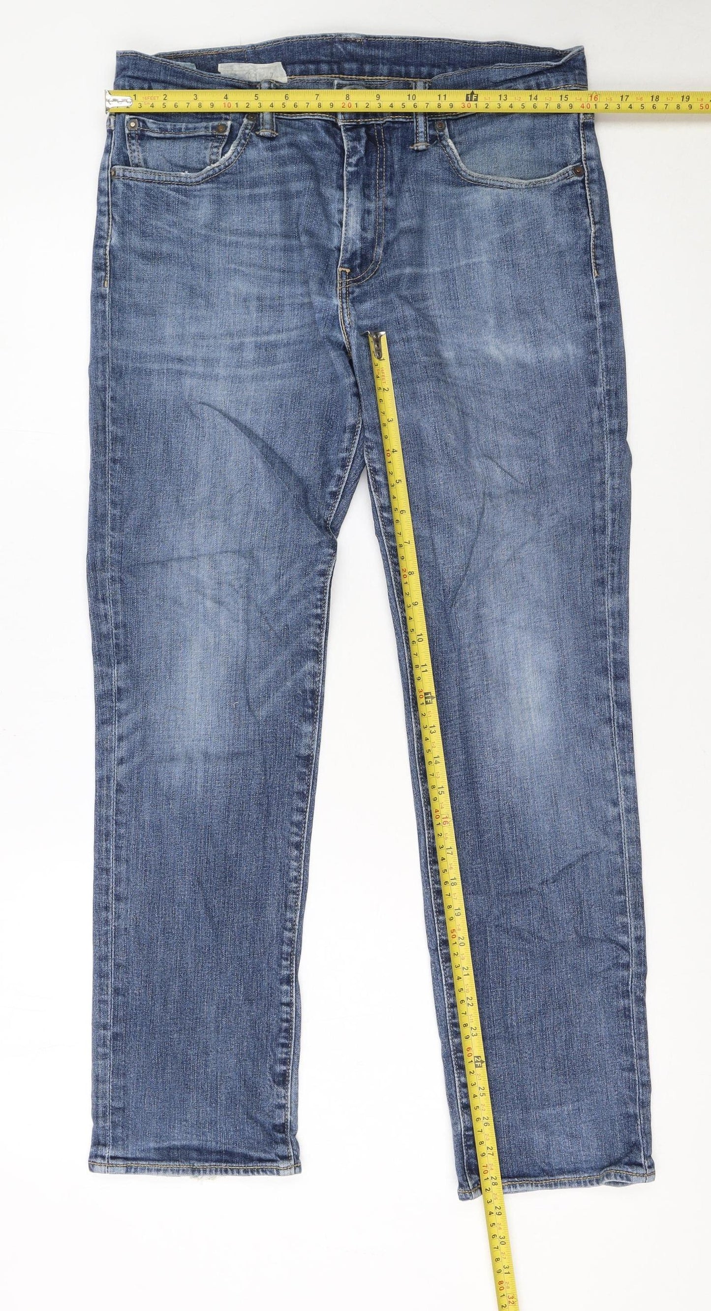 Levi's 511 Blue Straight Leg Jeans Womens Size 12 Regular Fit