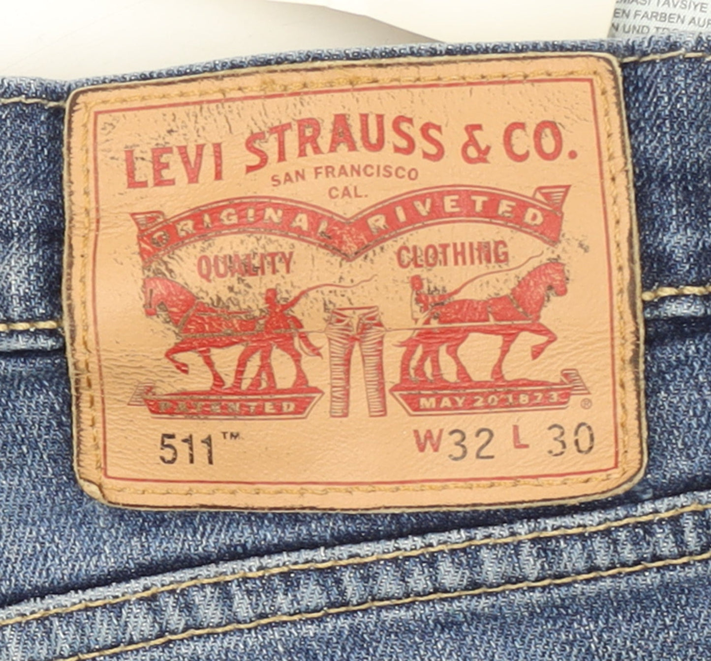 Levi's 511 Blue Straight Leg Jeans Womens Size 12 Regular Fit