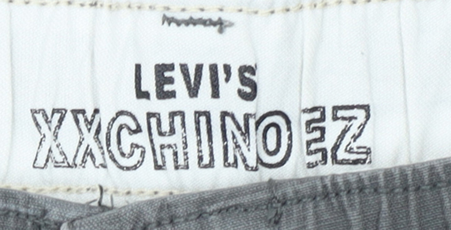 Levi's Mens Grey Chino Shorts L Regular Fit Cotton Linen Blend