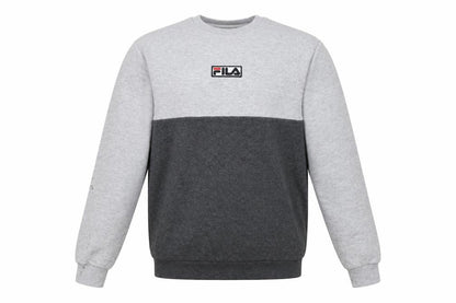 Fila Men’s Grey Regular Fit Crew Neck Pullover Sweatshirt S