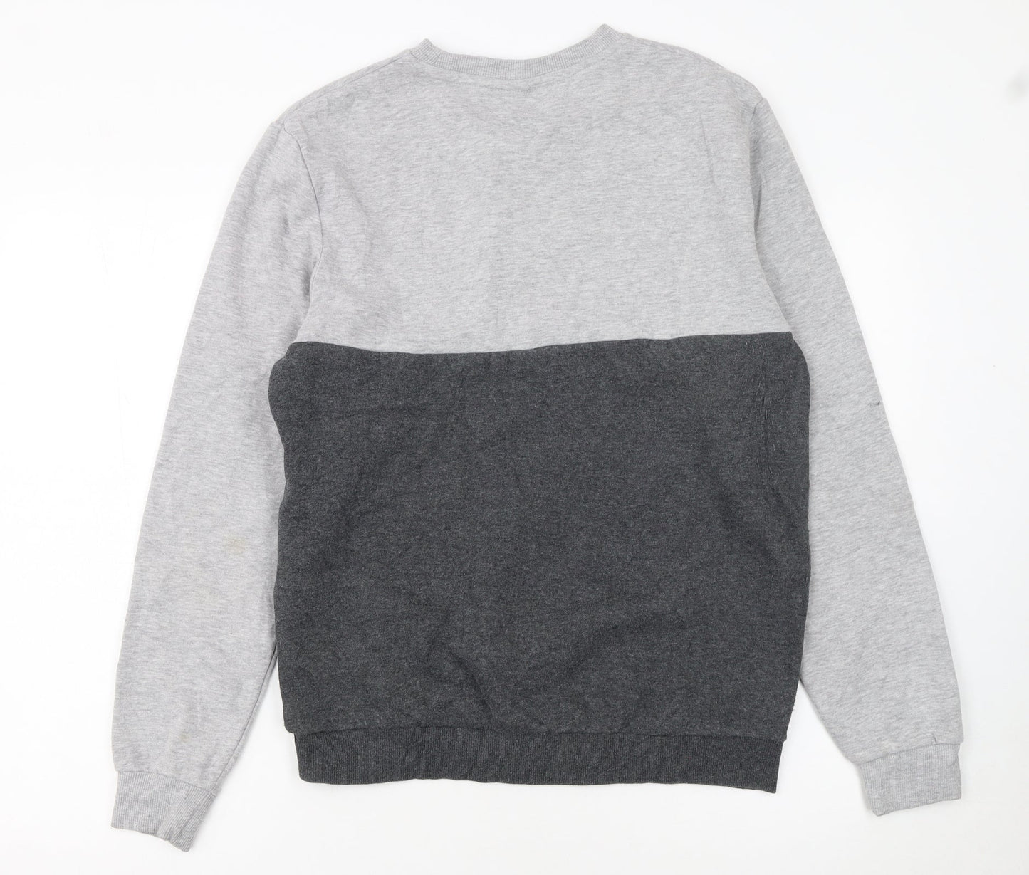 Fila Men’s Grey Regular Fit Crew Neck Pullover Sweatshirt S