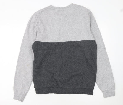 Fila Men’s Grey Regular Fit Crew Neck Pullover Sweatshirt S