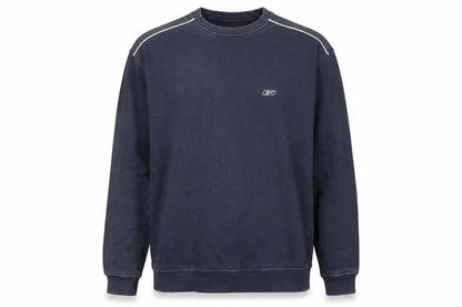 Reebok Men’s Blue Crew Neck Sweatshirt L Pullover Logo Sportswear