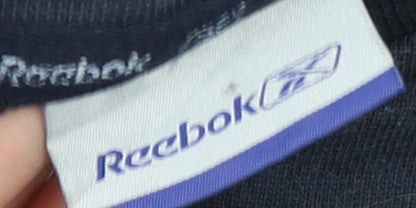 Reebok Men’s Blue Crew Neck Sweatshirt L Pullover Logo Sportswear