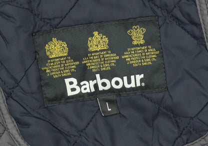 Barbour Womens Blue Quilted Mid-Length Jacket L Lightweight Outdoor