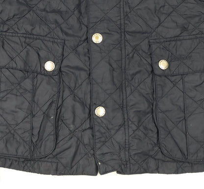Barbour Womens Blue Quilted Mid-Length Jacket L Lightweight Outdoor