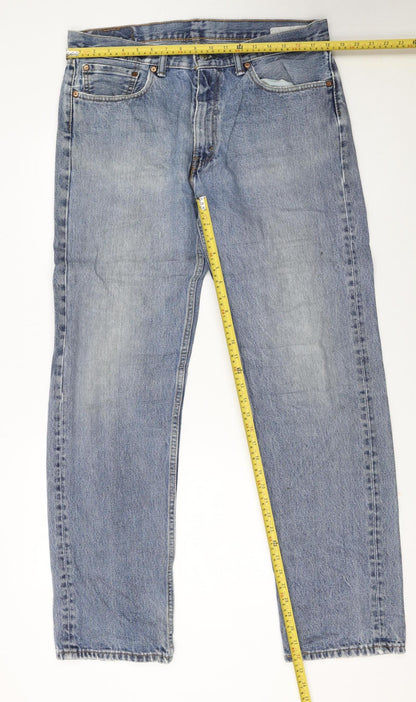 Levi's 505 Men's Blue Straight Leg Denim Jeans W36 L34