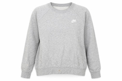Nike Women Grey Crew Neck Sweatshirt Medium - Casual Pullover