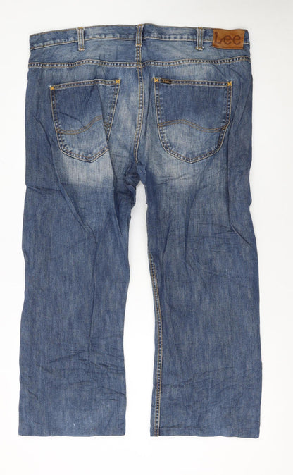 Lee Men's Blue Straight Regular Fit Denim Jeans W38 L34