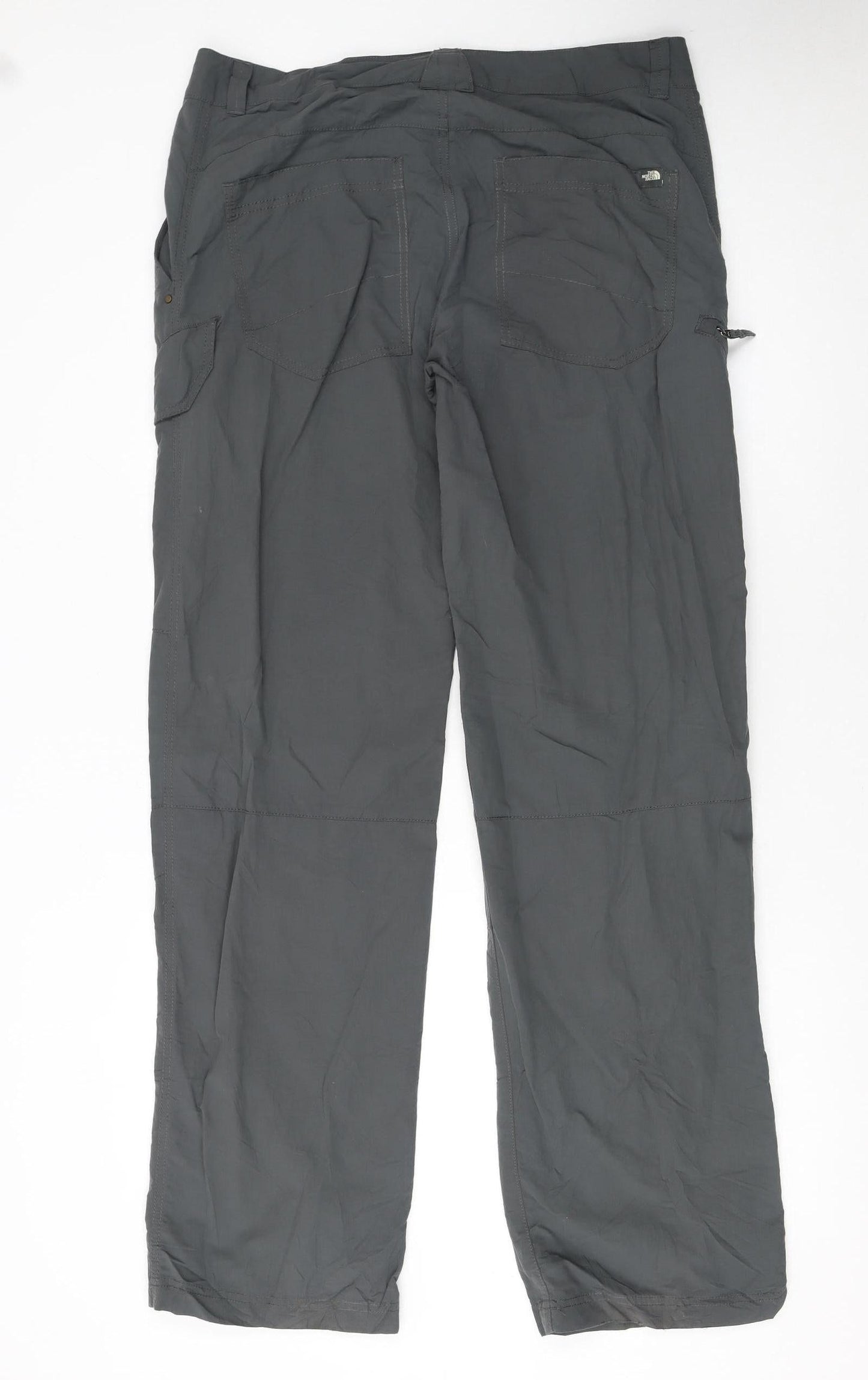 The North Face Men's Grey Cargo Trousers Size L 34 Long Breathable Nylon