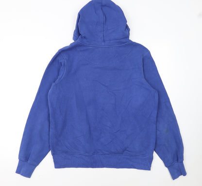 Canterbury Men's Blue Pullover Hoodie S Logo Graphic Rugby Style