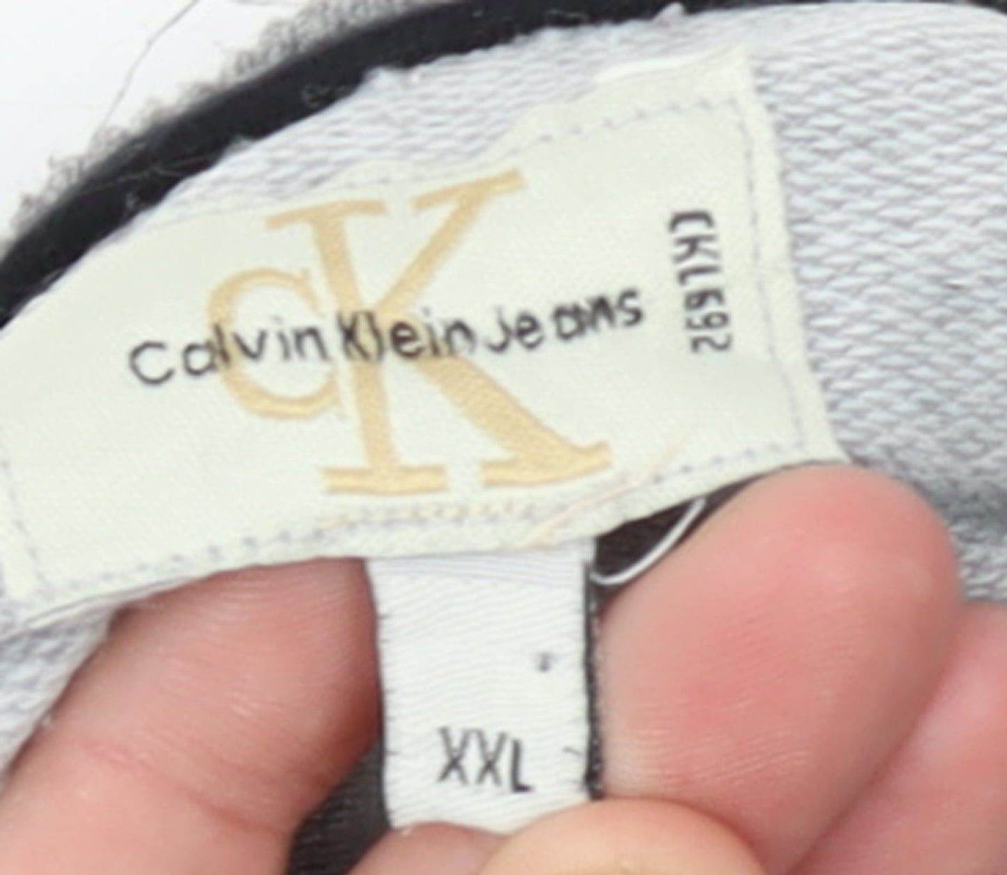 Calvin Klein Jeans Men's Grey 2XL Pullover Sweatshirt Classic Logo