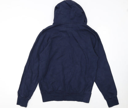Champion Men's Blue Pullover Hoodie Medium Embroidered Logo