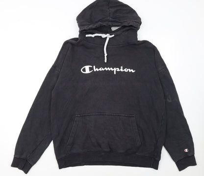 Champion Women’s Black Large Pullover Hoodie with Logo Front