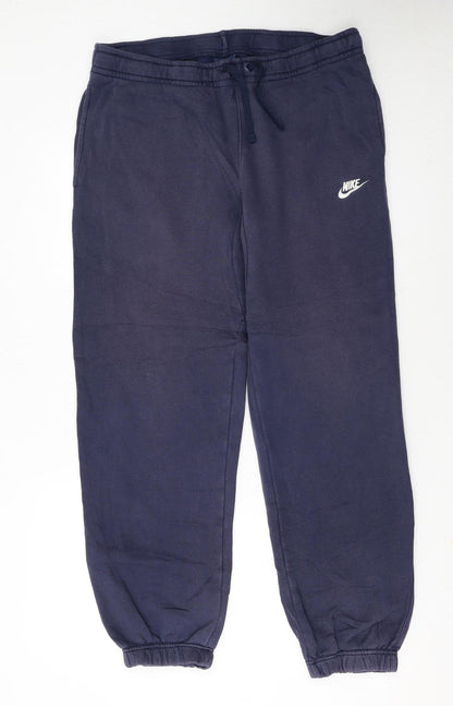 Nike Men's Blue Jogger Trousers Size M Regular Fit Fleece