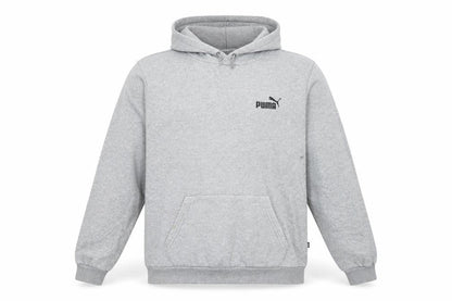Puma Mens Grey Pullover Hoodie L Lightweight Cotton Blend