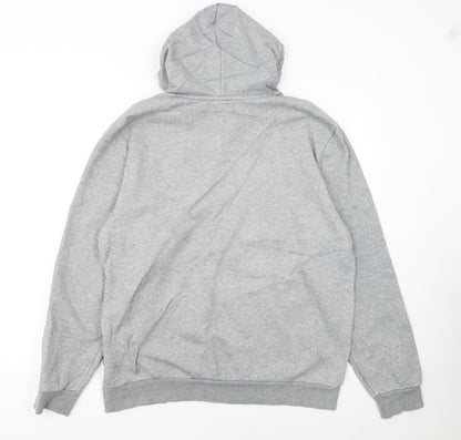 Puma Mens Grey Pullover Hoodie L Lightweight Cotton Blend