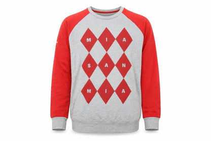Adidas Men’s Grey Red Crew Neck Pullover Sweatshirt Size L