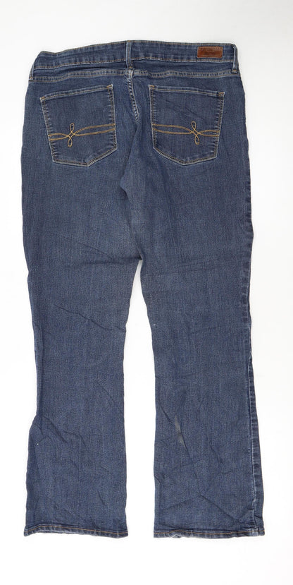 Levi's Denizen Women's Blue Bootcut Jeans Size 12 Stretch Denim