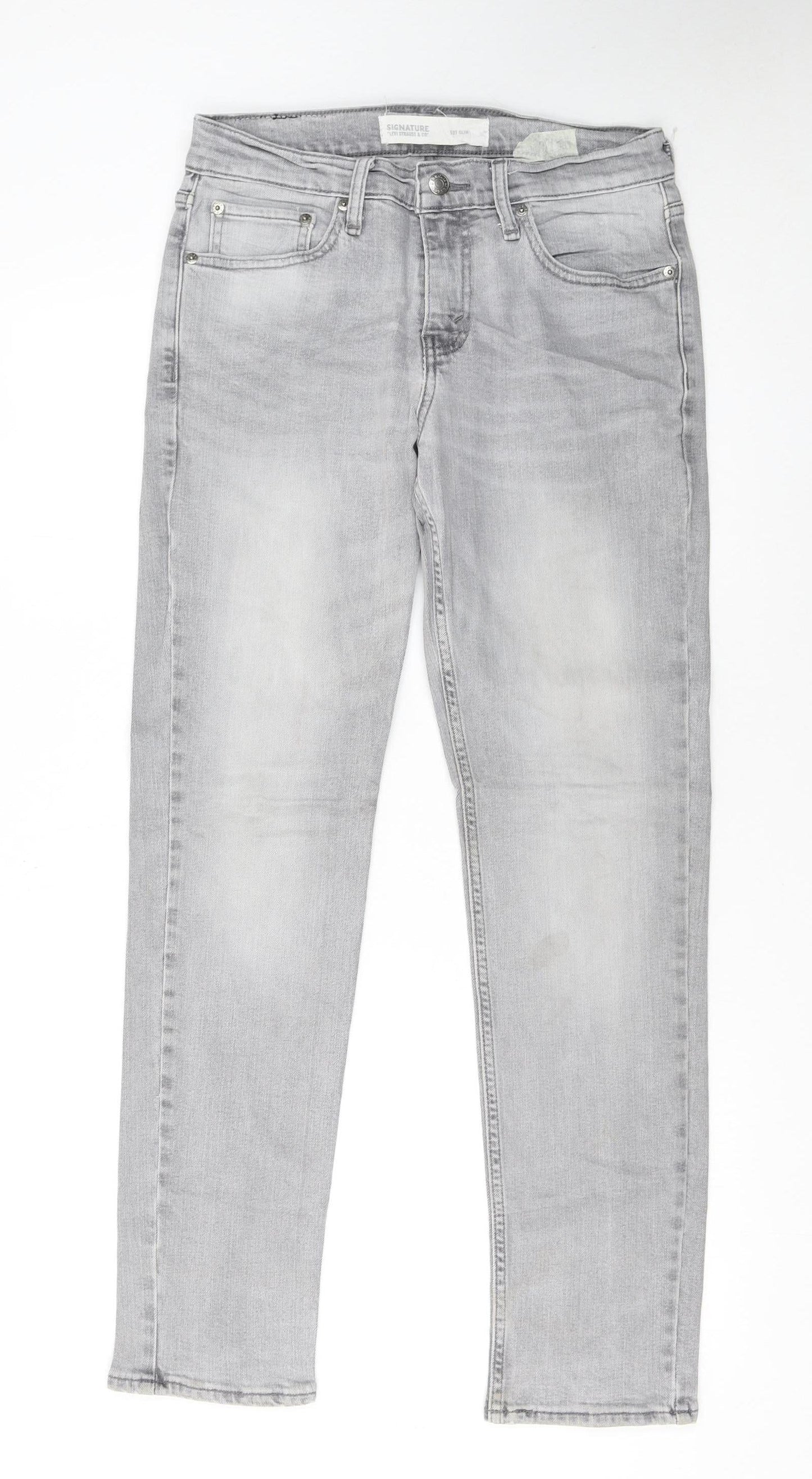 Levi Strauss & Co Men's Grey Slim Fit Denim Jeans W29 L30